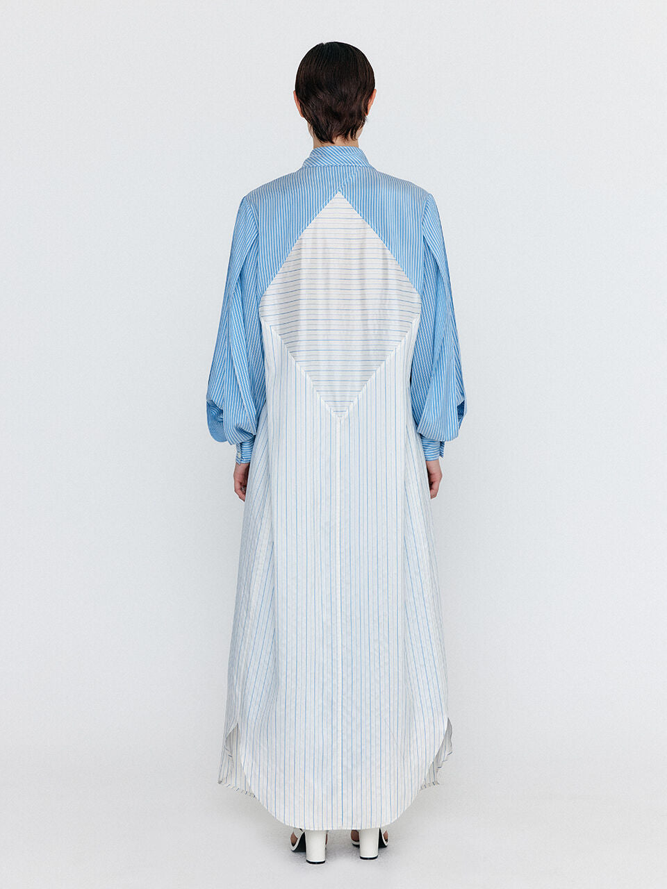 EENK EENK WIANA Shirt Dress - Skyblue/Ivory Stripe