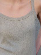 MOMET Nikki punching cotton tank top melange