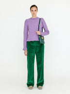 EENK EENK VLARY Flared Hem Knit Pullover - Violet