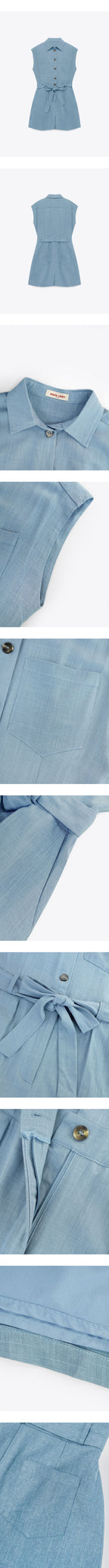 MARIECLAIRE MARIECLAIRE Jumpsuit Linen Outer Pocket