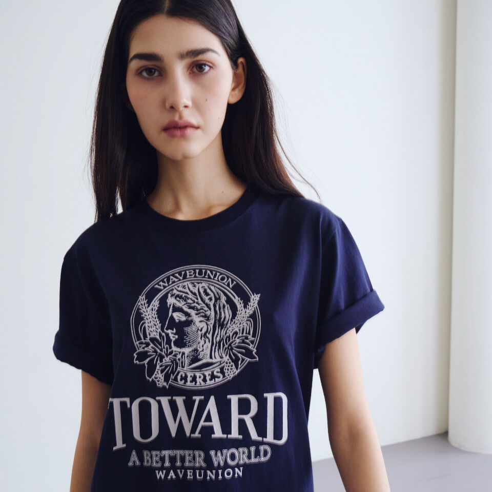 WAVE UNION Toward T-shirt Navy