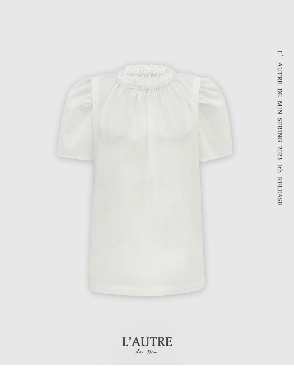 L'AUTRE DE MIN [Add color] Lautre Jane Puff White Blouse