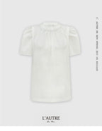 L'AUTRE DE MIN [Add color] Lautre Jane Puff White Blouse