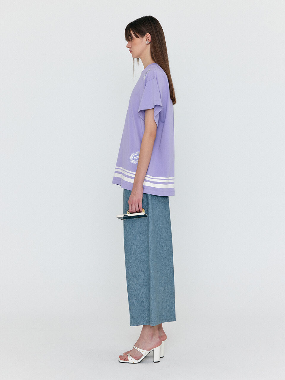 EENK EENK WACKY Oversized Graphic T-Shirt - Lavender
