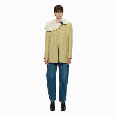 RECYCLE ECO TWEED JACKET YELLOW (W24JK2051YL)