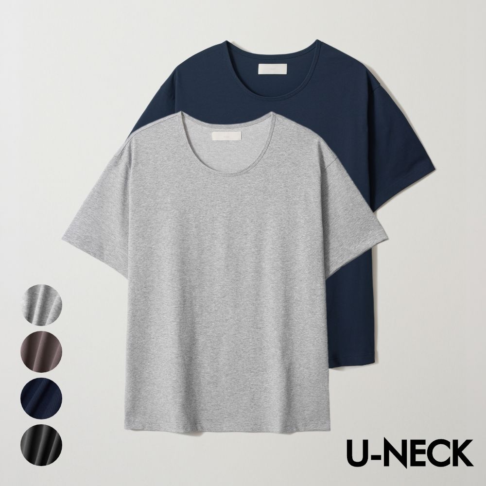 Cool Cotton U-Neck Short Sleeve T-Shirt [6 COLOR]