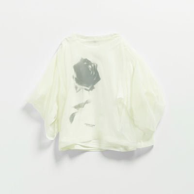 (W) Georgette Covered Cotton Pullover (IVORY)