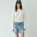 Daily Waffle Long Sleeve Tee (White)