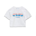 (W) Casablanca Cloud Screen Print Baty T-Shirt - White (WS23JTS00903)