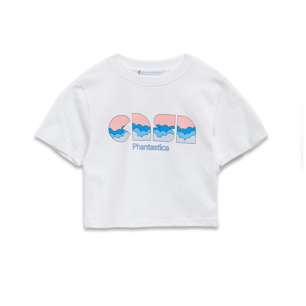 (W) Casablanca Cloud Screen Print Baty T-Shirt - White (WS23JTS00903)