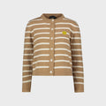 (W) Striped Knit Jacket (CAMEL)