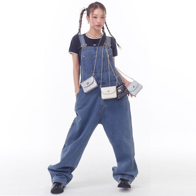 ANOETIC WIDE DENIM OVERALL
