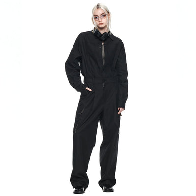 MATIN KIM Jumpsuit Utility Button Up
