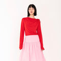 (W) ANASTASIA L-S TOP (RED)