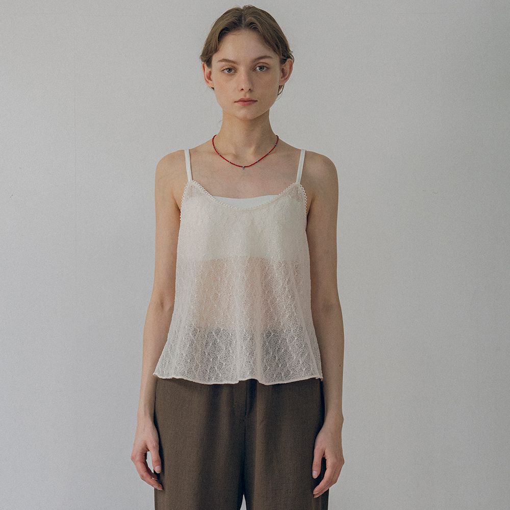 A3490 See-through lace bustier_Cream
