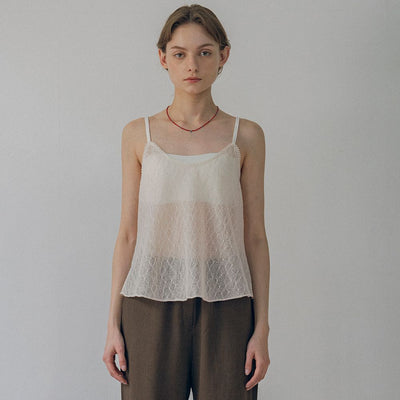 A3490 See-through lace bustier_Cream