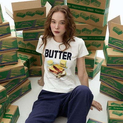 Butter Toast Tee (Ivory)