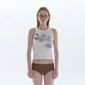 Flower sleeveless top_gray