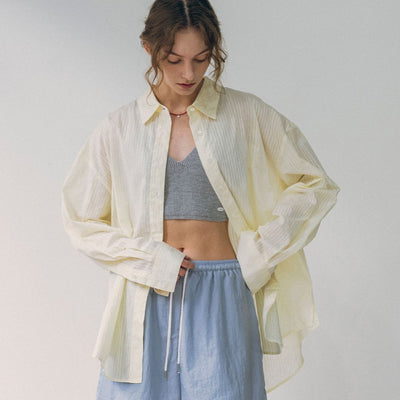 A3479 See-through striped shirt_Cream
