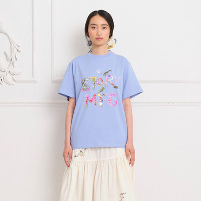 (W) GRATEFUL TEE SS (PURPLE FLORA)