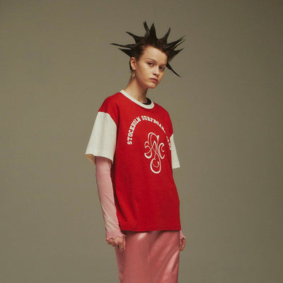 (U) Box Tee (RED AND WHITE)